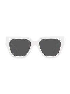 Квадратные солнцезащитные очки 53 мм Versace, белый