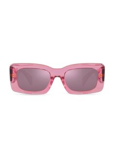 Прямоугольные солнцезащитные очки 54 мм Versace, розовый