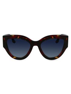 Большие солнцезащитные очки «кошачий глаз» 55 мм Victoria Beckham, красный