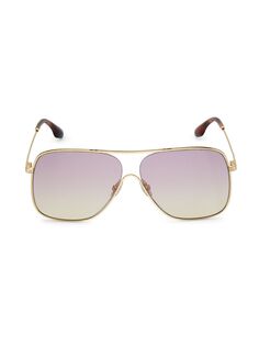 Солнцезащитные очки-авиаторы 64 мм Victoria Beckham, розовый