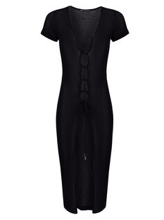 Платье миди Hannah со шнуровкой ViX by Paula Hermanny, черный