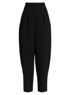 Хейли Бибер Шерстяные брюки-коконы WARDROBE.NYC, черный