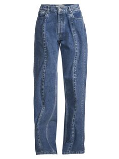 Классические джинсы унисекс с проволочными швами Y/Project, нави