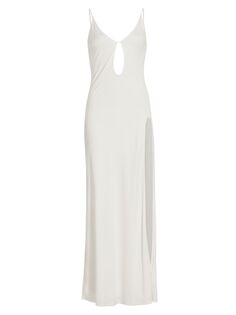 Платье миди с V-образным вырезом Zeynep Arçay, белый