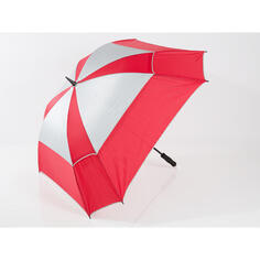 Зонт JuCad Ветрозащитный, красный/красный/серебристый