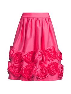 Шелковая юбка-миди Barbara Rosette Frances Valentine, розовый