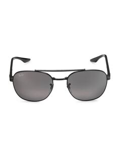 Квадратные солнцезащитные очки 55 мм Ray-Ban, черный