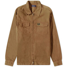 Куртка-рубашка Fred Perry Heavy Twill, коричневый