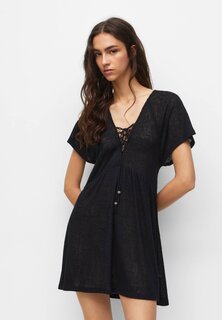 Трикотажное платье PULL&amp;BEAR, черный