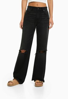Джинсы мешковатые Bershka, черный