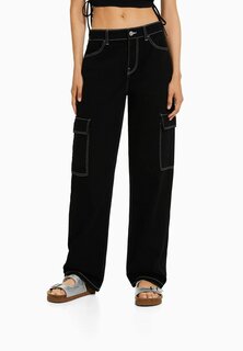 Джинсы-сигареты Bershka, черный
