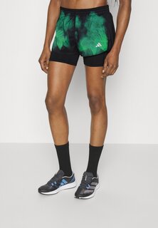 Спортивные шорты Adidas, черный/ярко-зеленый
