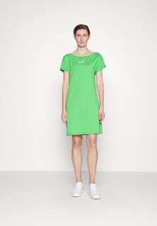 Трикотажное платье классического зеленого цвета Armani Emporio, зеленый