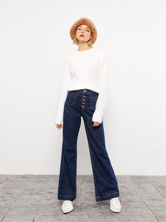 Женские широкие прямые джинсы с высокой талией Xside