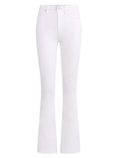 Эластичные расклешенные джинсы Holly с высокой посадкой Hudson Jeans, белый