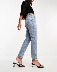 Джинсы ASOS DESIGN Slim Mom, синий