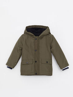 Базовое пальто для мальчика с длинными рукавами и капюшоном LCW baby
