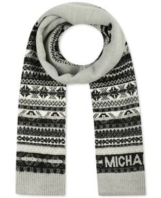 Длинный металлический шарф fair isle Michael Kors, мульти