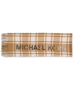 Женский клетчатый шарф с запахом и логотипом Michael Kors, мульти