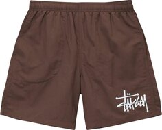 Шорты Stussy Big Basic Water Short &apos;Brown&apos;, коричневый