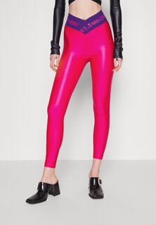 Леггинсы Versace Jeans Couture, ярко-розовый