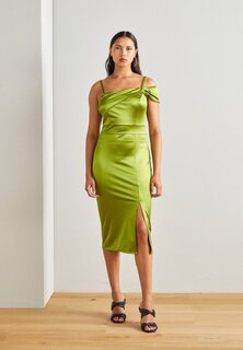 Элегантное платье оливкового цвета WAL G, зеленый