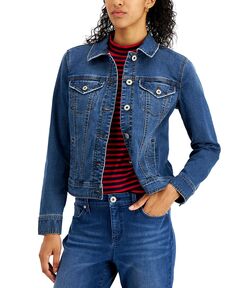 Миниатюрная джинсовая куртка, созданная для macy&apos;s Style &amp; Co, мульти