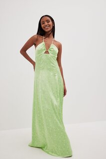 Длинное платье NA-KD, зеленый