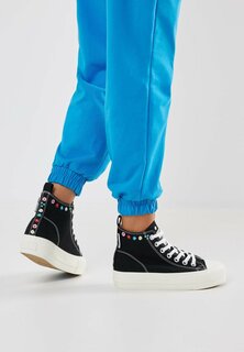 Высокие кроссовки British Knights Sneaker Kaya Mid, черный цветок