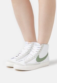 Высокие кроссовки Nike Blazer Mid, белый / масло-зеленый