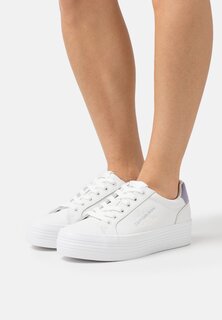 Кроссовки Calvin Klein Jeans Vulc Flatform Laceup, белый / перламутровая лавандовая аура