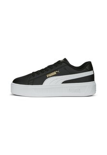 Кроссовки Puma Smash Platform, черно-белое золото