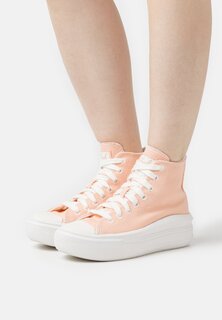 Высокие кроссовки Converse Chuck Taylor All Star Move, дерзкий коралловый / винтажно-белый