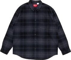 Рубашка Supreme Shadow Plaid Flannel Shirt &apos;Black&apos;, черный