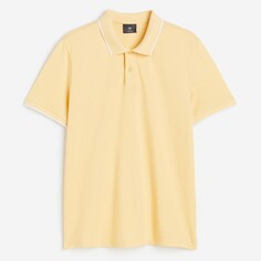 Футболка поло H&amp;M Slim Fit Cotton, желтый H&M