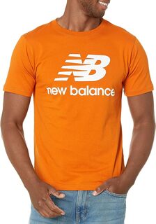 Футболка New Balance Men&apos;s Nb Essentials Stacked Logo Short Sleeve, оранжевый