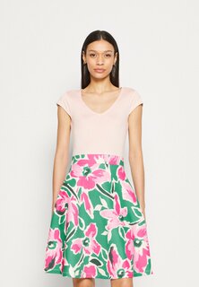 Платье из джерси Anna Field, белый/зеленый/розовый