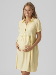 Платье-рубашка MAMALICIOUS, желтый Mama.Licious