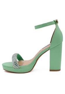 Босоножки на каблуке Queen Helena, зеленый
