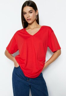 Базовая футболка Trendyol, красный