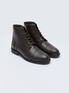 Кожаные мужские ботинки на шнуровке LCW Steps
