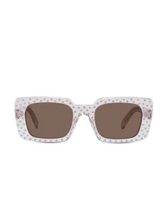 Солнцезащитные очки прямоугольной формы 51 мм CELINE, розовый