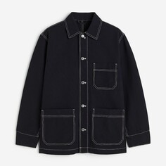 Куртка-рубашка H&amp;M Regular Fit Cotton Canvas, черный H&M
