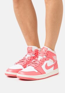 Высокие кроссовки Jordan Air Jordan 1 Mid, белый / морской коралл