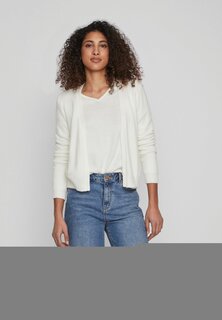 Кардиган VILA Viril Short Cardigan, белый алиссум