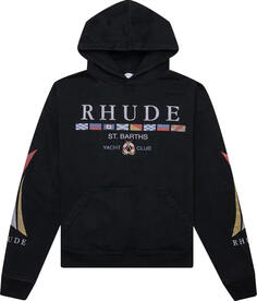 Худи Rhude Yacht Club, винтажный черный