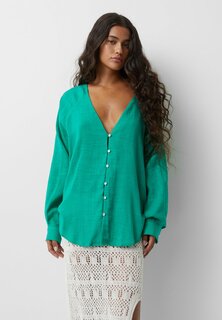 Блузка PULL&amp;BEAR, зеленый
