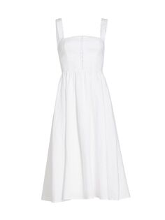 Льняное миди-платье Tagliatelle Reformation, белый