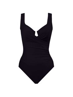 Слитный купальник с драпировкой Miraclesuit Swim, Plus Size, черный