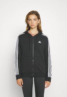 Толстовка на молнии Adidas, черно-белый